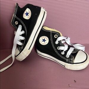 Converse Black and White High-Top Sneakers Classic Design